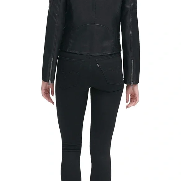 Levi's Levi Strauss & Company Faux Leather Motorcycle Jacket NEW 2X/XXL - Picture 3 of 16